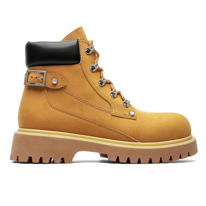 3518 Martin boots thick-soled heightening high-top locomotive tooling retro lace-up outdoor mountaineering boots rhubarb boots 36-Female code 8980₽