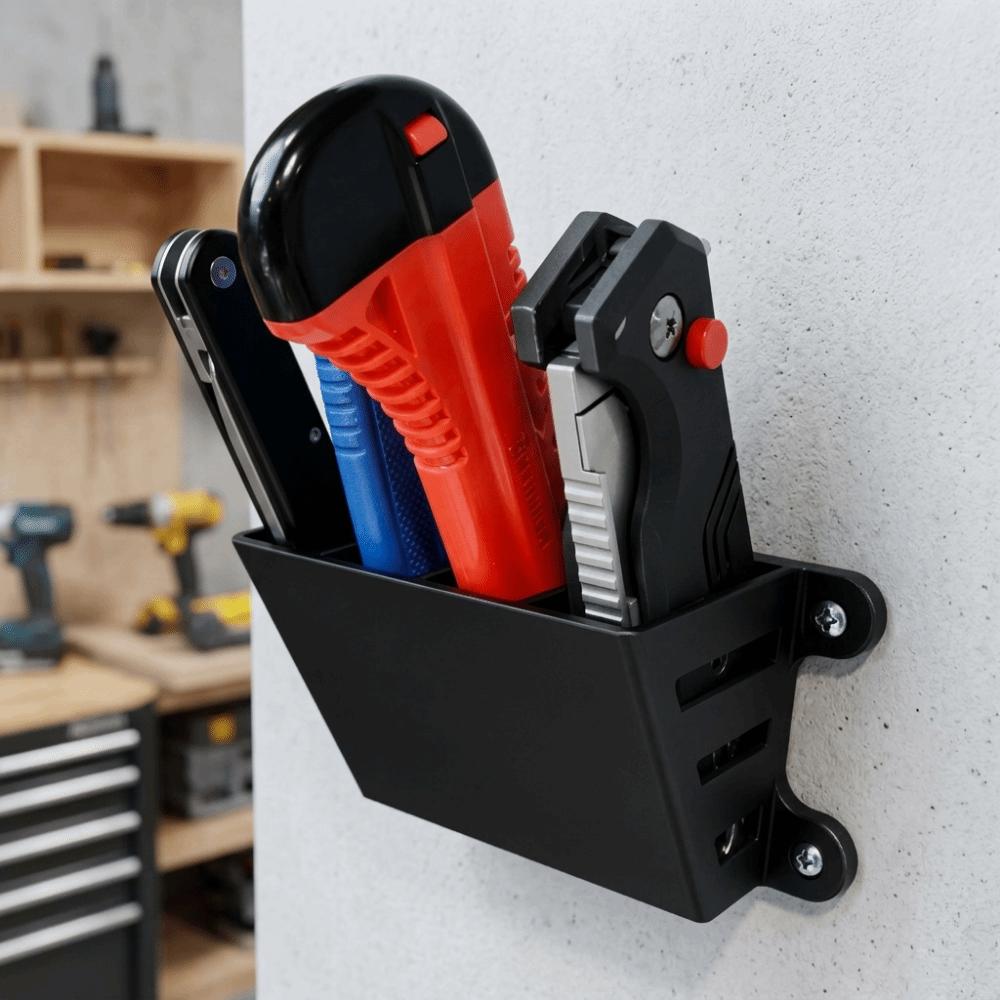4 Slots Workbench Wall Supply Holder 3D Printed Utility Storage Organizer DIY Work Station