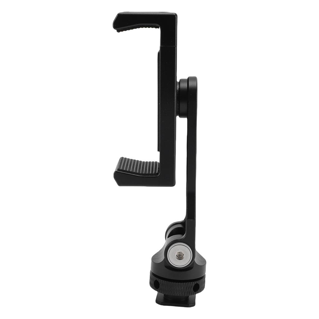 Hot Shoe Phone Mount 360 Degree Rotation Camera Tripod Phone Holder with 2 Cold Shoe and 1 4in Screw Interface
