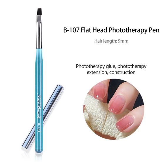 Nail Art Handle Soft Non-shedding Nylon Bristles Brush Lightweight Long Comfortable Grip Multipurpose Acrylic UV