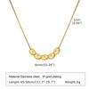 Stainless Steel Layered Bead Ball Chain Choker Necklace for Women, Geometric Ball Torques Collar Jewelry