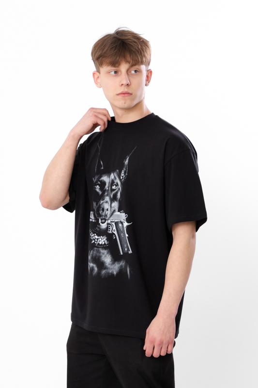 Graphic Oversized Tee for Men – Breathable Cotton, Trendy Style Summer 3383-036-33-3 HC