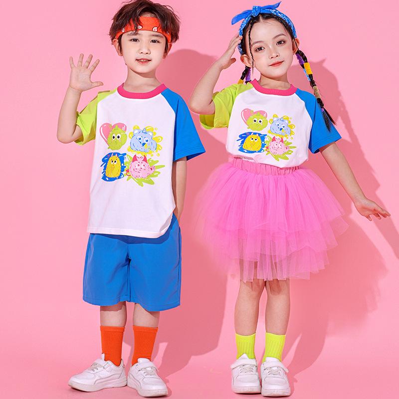 Children'S Performance Uniforms Kindergarten Graduation Photo Dance Performance Uniforms Girls' Gauze Skirts Elementary School Cheerleading Uniforms
