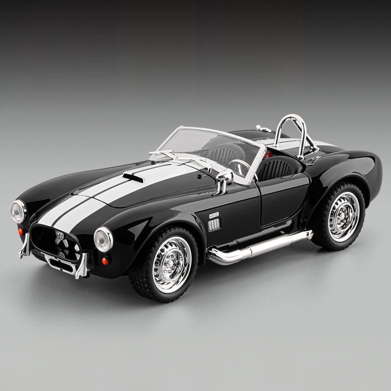 

1:22 Форд Шелби AC Кобра 1965 Суперспортивный Автомобиль Сплав Металл Литье под Давлением Модель Автомобиля Звук и Свет Высокая симуляция Классический винтажный автомобиль чёрный