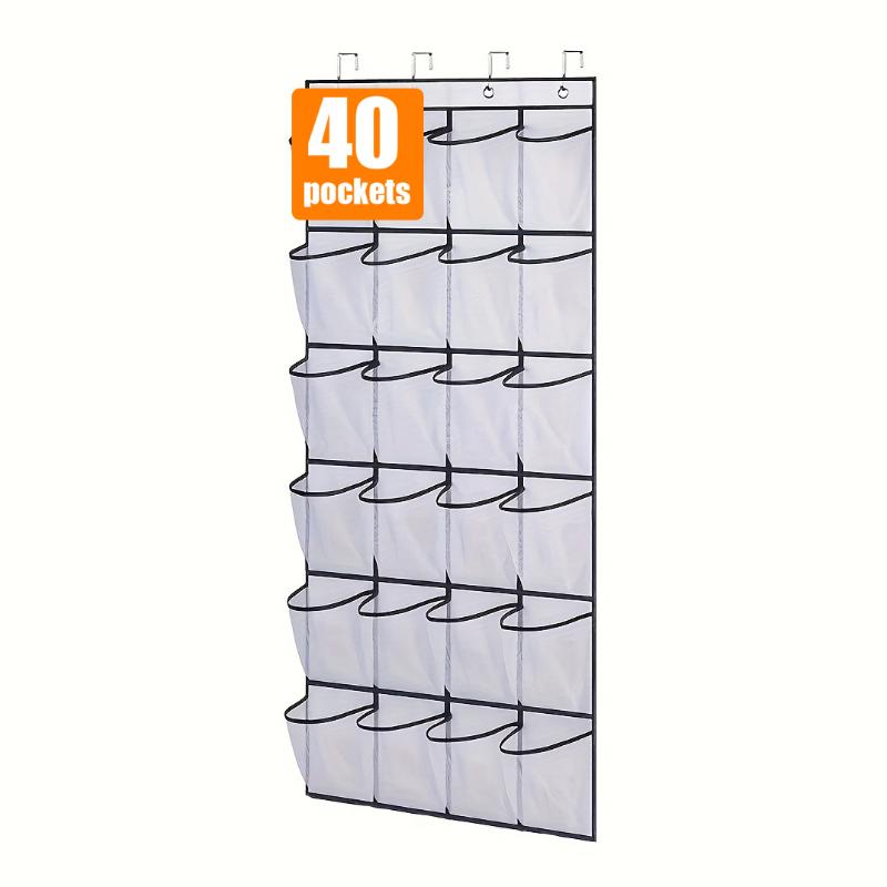 Over The Door Shoe Rack With 24/28/35/40 Large Mesh Pockets Hanging Shoe Organizer For Closet Hanging Shoe Rack Holder Hanger