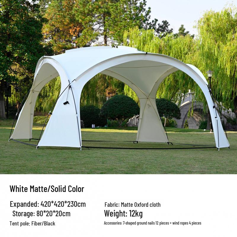 Extra Thick Windproof Camping Tent: Rainproof, Blackout Sunshade with Dome Canopy for Outdoor Sun Protection
