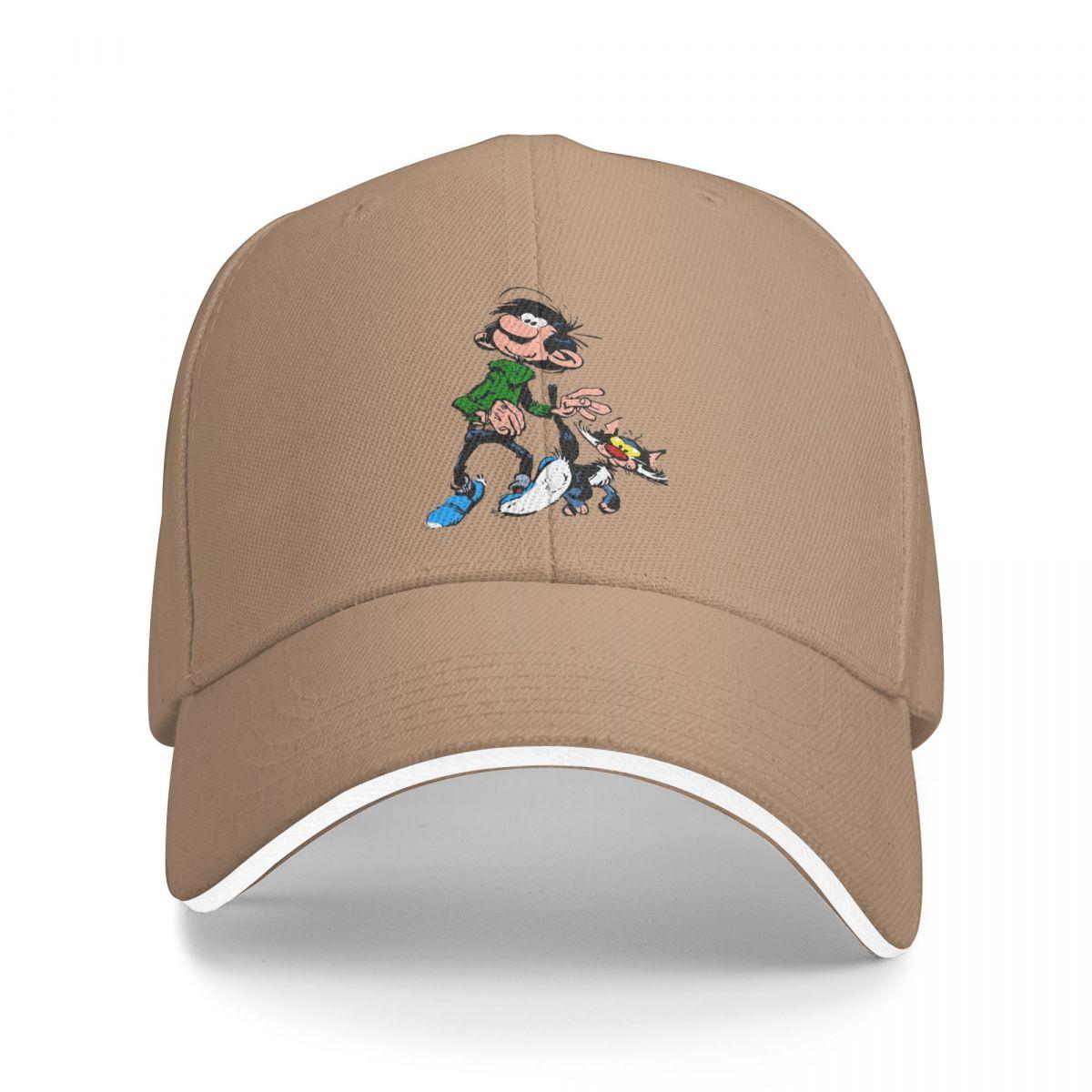 

Walking With Cat Gaston Lagaffe Anime Unisex Baseball Caps Peaked Cap Sun Shade Sunprotection Hat one size