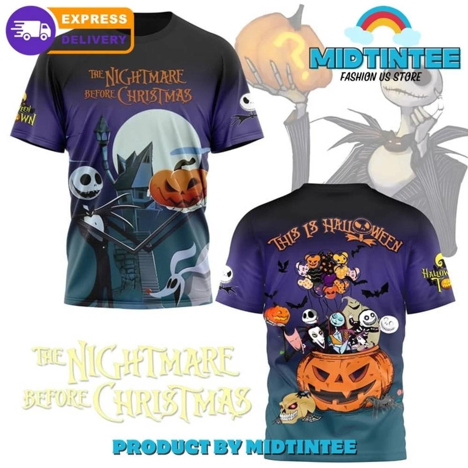 The Nightmare Before Christmas Happy Halloween 3D Shirt XL