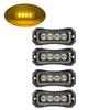 4PCS 12/24 Volt Side Marker Lights LED Smoked Lens Amber 4LED Side Markering Truck Light Boat Trailer Indicator Signal Light