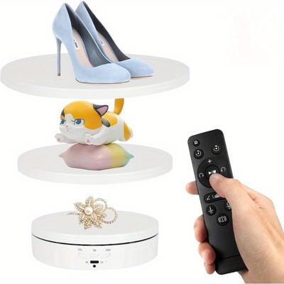 3-in-1 Multifunctional USB Powered Rotating Display Stand with Remote Control, Suitable for Live Broadcast, Photography Display