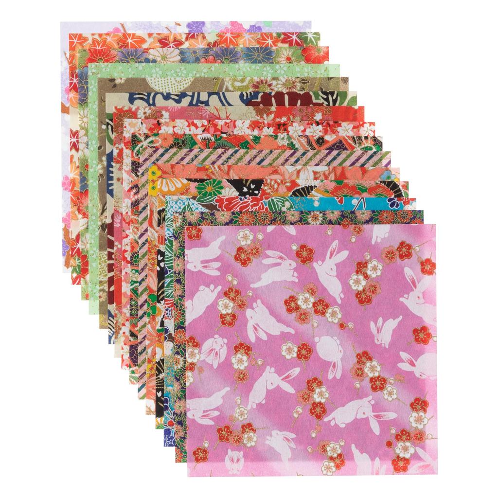 Kawasumi Washi Chiyogami Yuzen Washi 15 15 E Set Paper, 15x15cm, Patterns, Sheets,