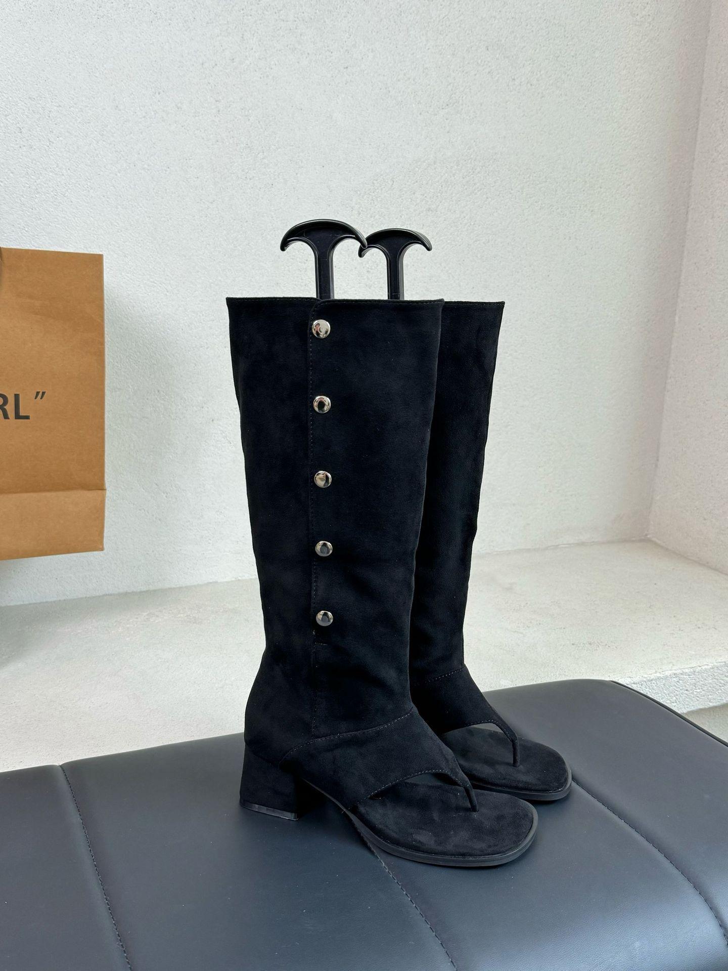 

Two-wearing thick heel French square head pinch foot herringbone cool boots women s 2025 new western jeans tube boots 35