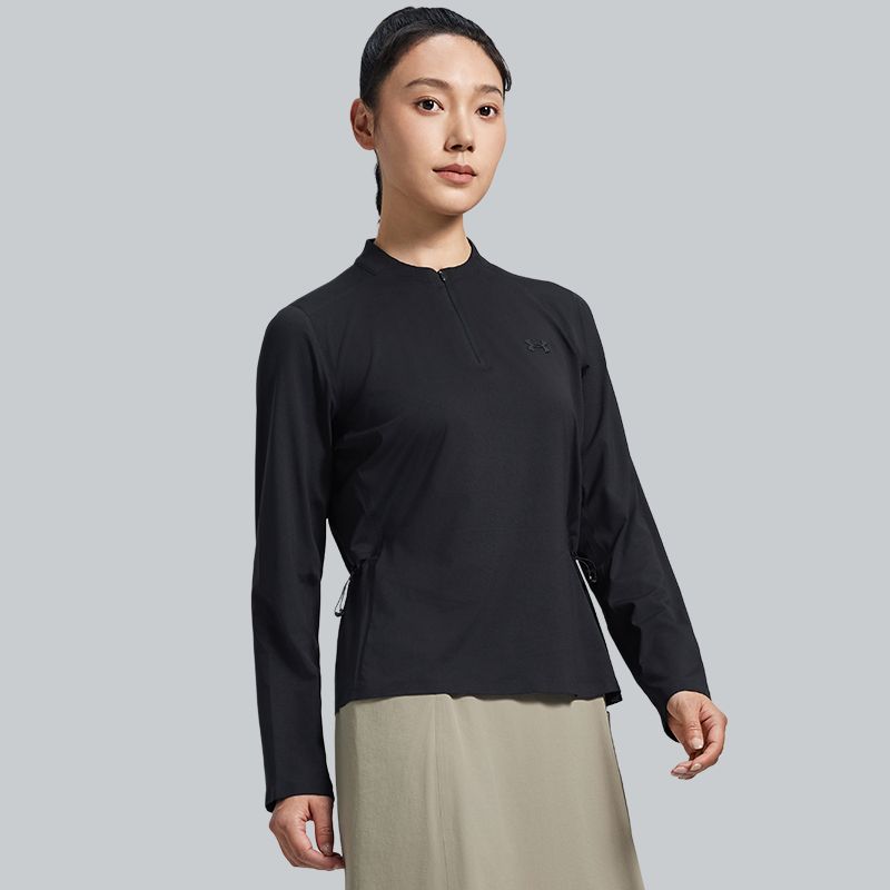 Under Armour Outdoor Lightweight Stand Collar Long Sleeve T-Shirt Women Tops 15127225-0033