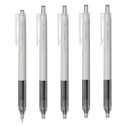 Tombow Pencil Monograph Light Gel Ballpoint Gray Black Pen, 0.5mm, Barrel, Ink, 5-Pack (BJ-MGLE71-5P)