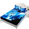 Mattress Mattress Cover Three-Piece Mattress Protective Cover Fully Surrounded Animal Wolf Moon