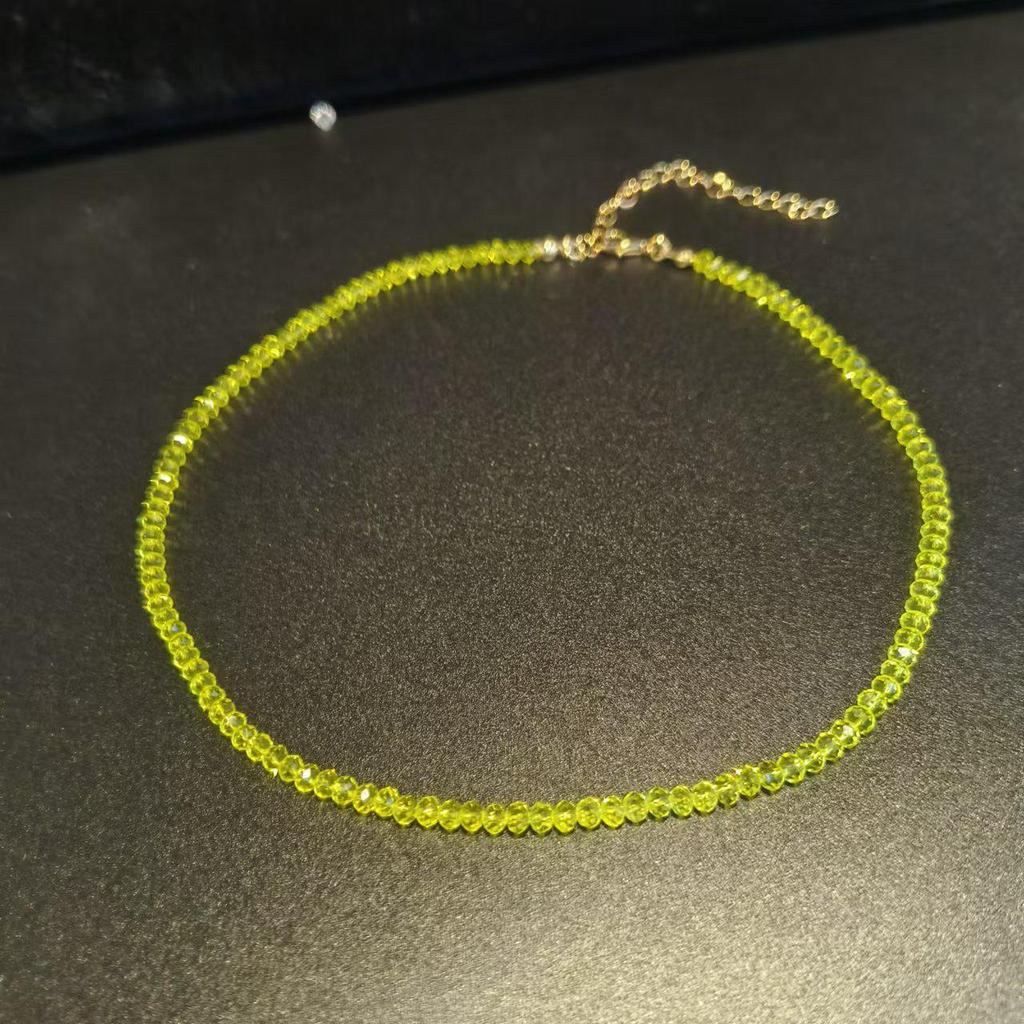 Trendy Vícebarevný Fasetovaný Náhrdelník ze Skleněných Korálků