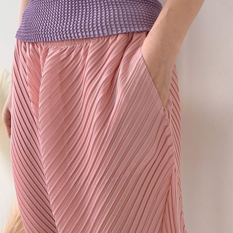Shop   Women Tricord Pleated Baggy Pants Charcoal Ble Wpt 3106