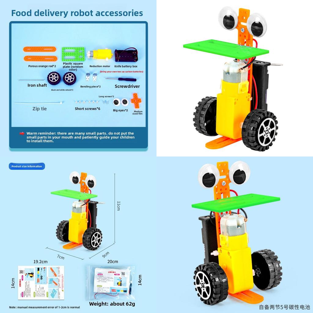 Simulated Food Delivery Robot Assembly Model Material Set For Students And Kids
