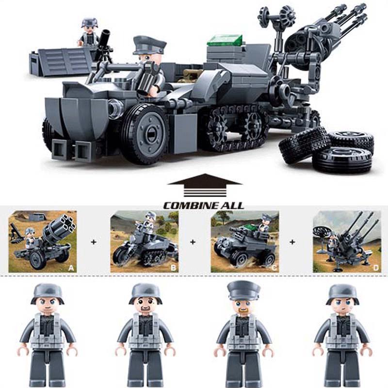 SLUBAN WW II Esercito USA Higgins Landing Craft Nave da Guerra Blocchi da Costruzione Barca Armata Marina Seconda Guerra Mondiale Moc Bricks Modello Classico Giocattolo