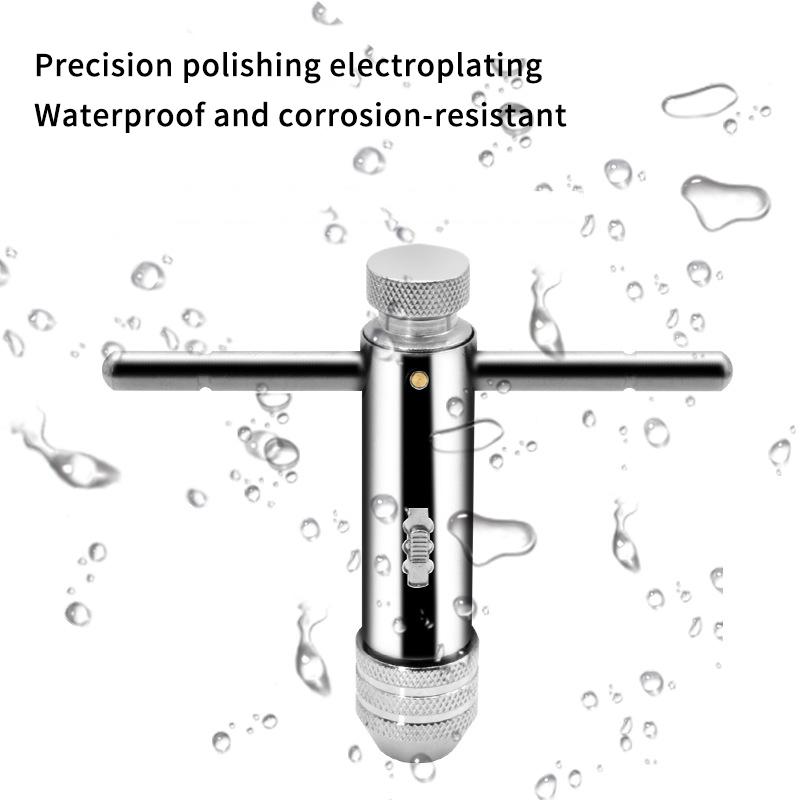 M3-8 M5-12 Adjustable T-Handle Ratchet Hand Tap Holder Wrench Extended Tapping Forward And Reverse Hand Tapping Accessories Tool