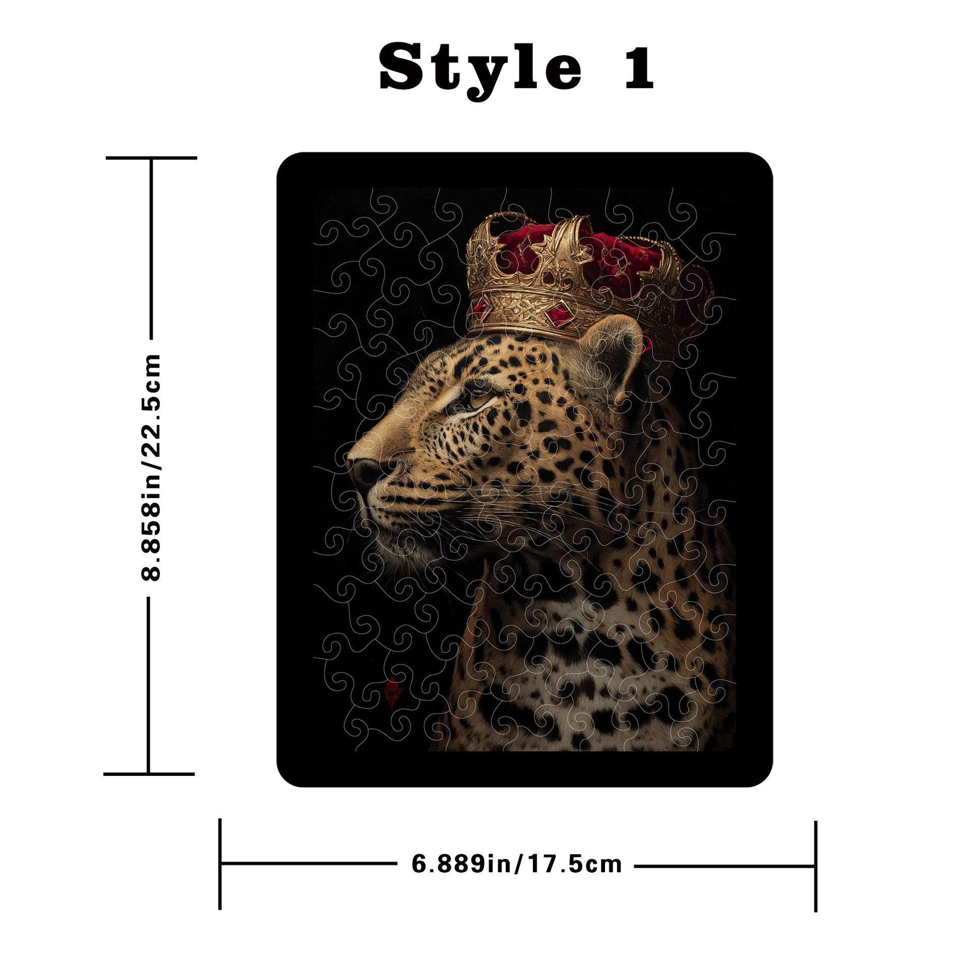 Dark Cheetah Crown Puzzle Decorative Painting Tabletop Ornament Transparent Acrylic Puzzle