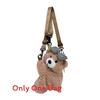 Bear Fun Plush Crossbody Bag With Zipper Closure For College And Use Casual