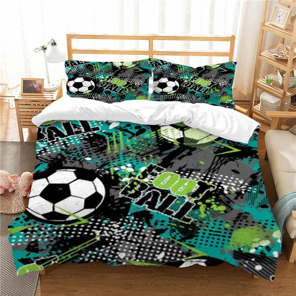 

Горячая Распродажа Постельное белье Покрывало Костюм 2/3 шт Футбол Домашнее постельное белье Уникальный дизайн Пододеяльники с наволочкой Покрывало Комплекты UK Single 135x200cm
