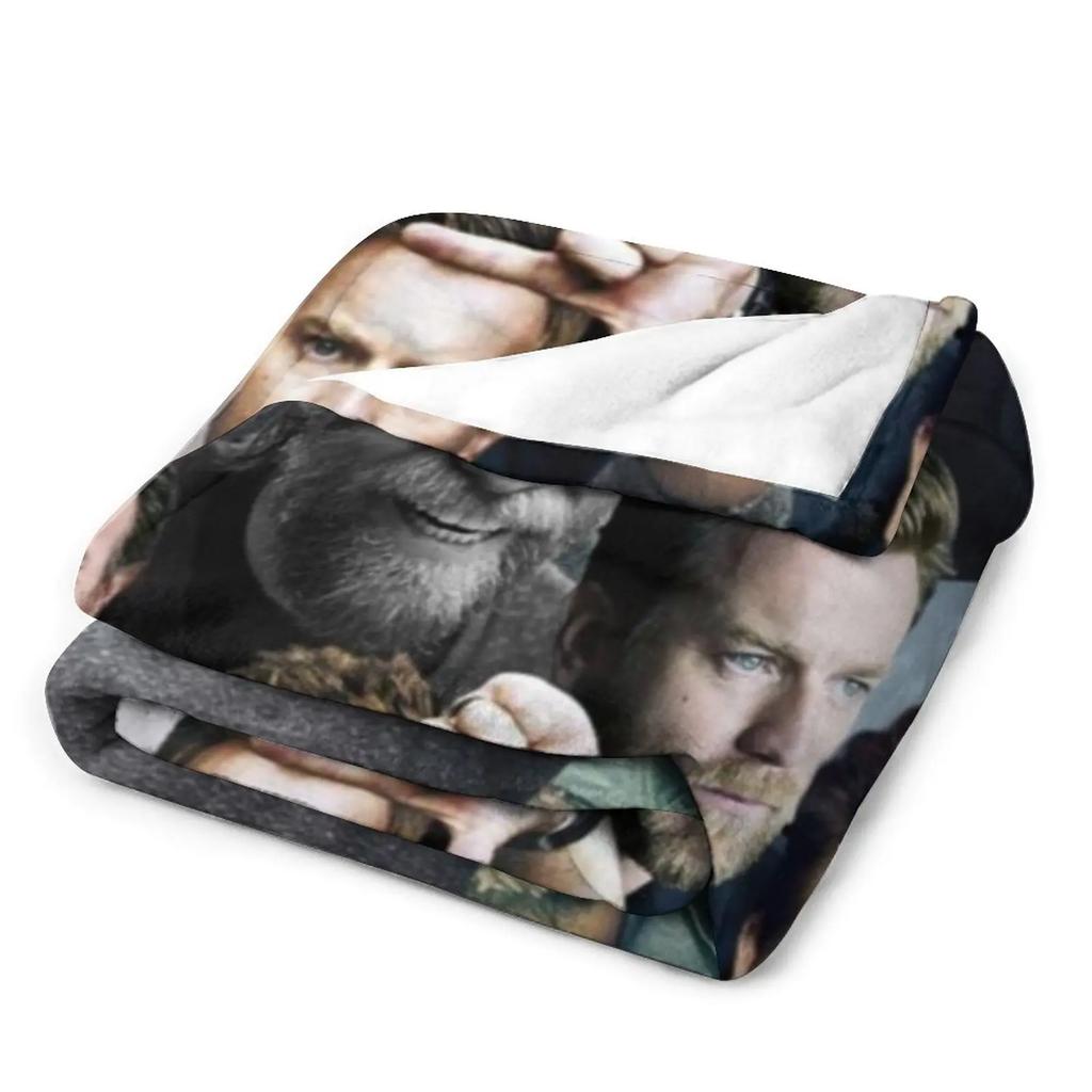 Ewan McGregor photo collage Throw Blanket Hair Blanket Decorative Throw Blanket Blankets Sofas Of Decoration