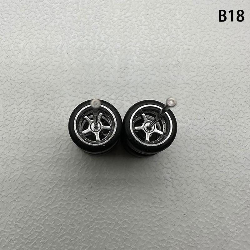 Yenilikçi Abs Temel Modifiye Parçalar Araç Oyuncak Hotwheels Tomica Mini Gt İçin 1 Set 1/64 Model Araba Lastikleri Kauçuk Lastikli