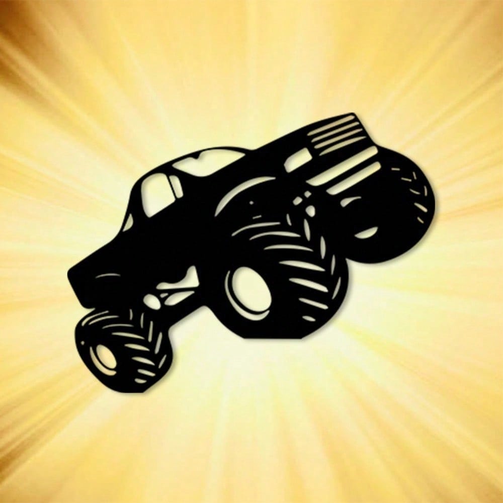 Vintage Racing Truck Metal Wall Art Rust Resistant 3D Sculpture Home Garage Decor Gift