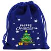 5Pcs Merry Christmas Velvet Bags Green/Red/Blue Drawstring Pouch Candy Gift Bag Jewelry Packaging Bags Xmas New Year Supplies