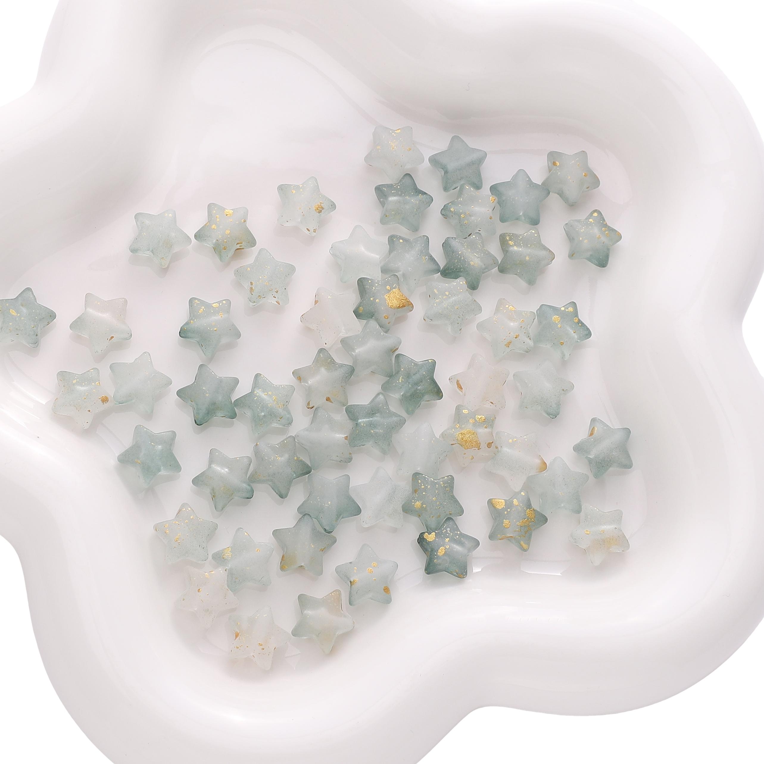 

50 шт. акриловых бусин-звездочек для изготовления ожерелий, браслетов, серег, ювелирных изделий, аксессуары для рукоделия 10x9mm 50pcs