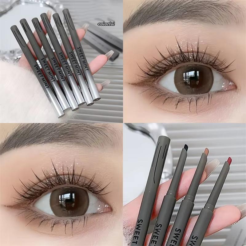Silky Long-lasting Eye Liner Pencil Eyeliner Pen Natural Matte Wine Red Eyeliner Easy To Color Waterproof Eye Make Up Cosmetics