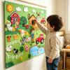 Bauernhoftiere Filz Geschichtenbrett Set Geschichten erzählen Frühes Lernen Interaktives Spielset Wandbehang Puzzle Spielzeug Geschenke Für Kleinkinder