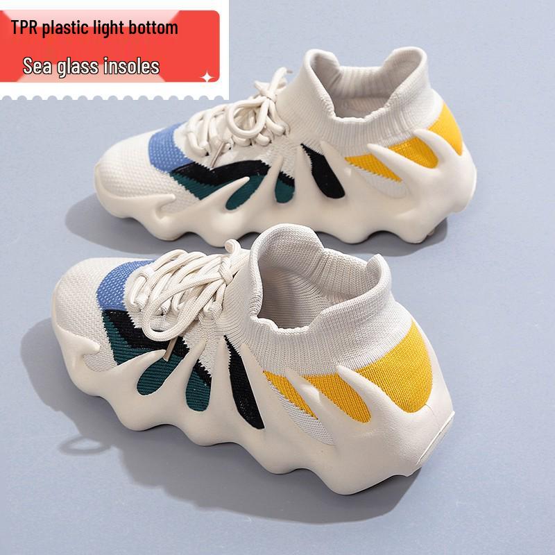 Modne na 2024 rok Octopusowe Trampki Casualowe Flyknit: Oddychające, Koreański Styl, Skarpety Buty Unisex