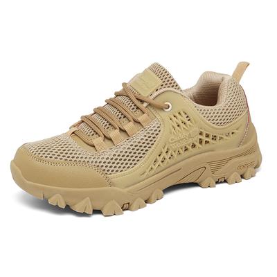 Hot Selling Men's Breathable Mesh Shoes Europe America Anti-collision Toe Military Training Shoes Men's Hiking Leisure Shoes