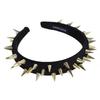 1PC Exaggerated, Designer, Rivet, Black, Hairband, Summer, Wide, Fashion, Punk, Personalized, Headband, Hairpin
