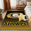 Pittsburgh Steelers Vloerkleed Spel Tapijt, Vloermat voor Slaapkamer Woonkamer Entree Tapijt, Woondecoratie Idee Cadeau voor Kerstmis Verjaardag