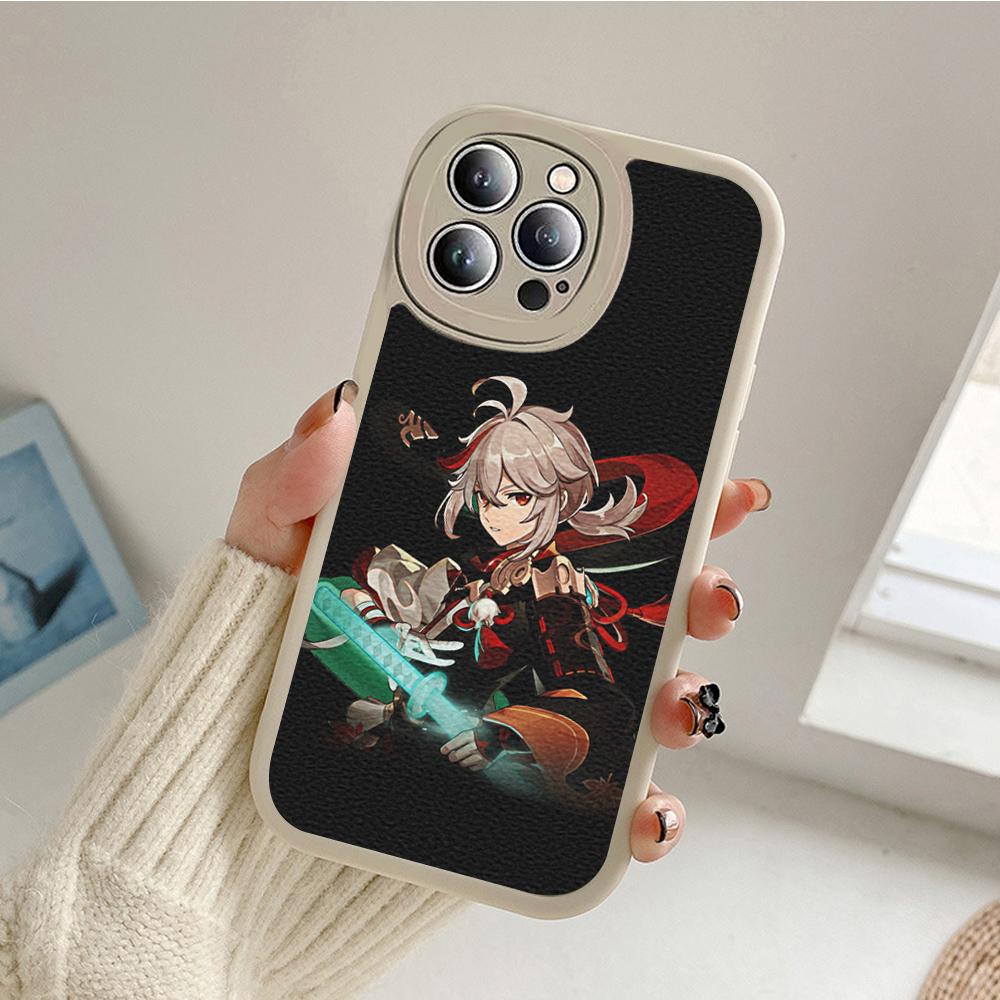 For Iphone Kazuha Genshin Impact Phone Case for Iphone 14 13 11 12 Pro MAX 13 12 MiNi 7 8 plus iphone 14 XS XR Lambskin Covers