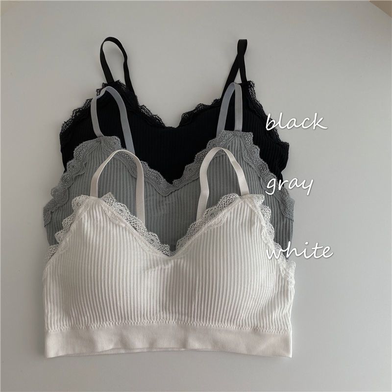 Mädchen Unifarbene Spitzen-BHs Rückenfrei Verstellbare Träger Push-Up-BHs für Frauen Sexy Dessous Lässiges Innen-West Top Mode Damen Polster-BHs