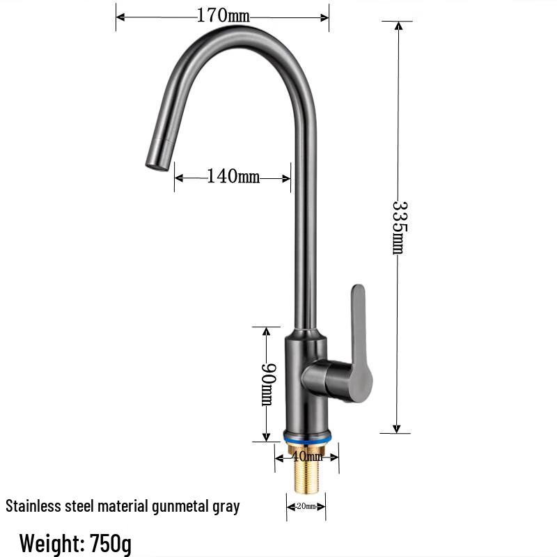Stainless Steel Single Cold Deck Faucet