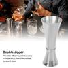 Double Jigger 304 Stainless Steel Thicken Design Wide Opening Glossy Appearance Easy Cleaning Alcohol Measuring Tool