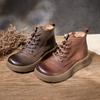 Real Leather Shoes,  New Women's Boots, Thick-soled Short Boots, High-top Women's Shoes