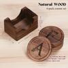 6Pcs/Set Free Customized Engraving Walnut Wood Coasters Placemats Decor Round Heat Japanese Style Drink Coaster Home Decoration
