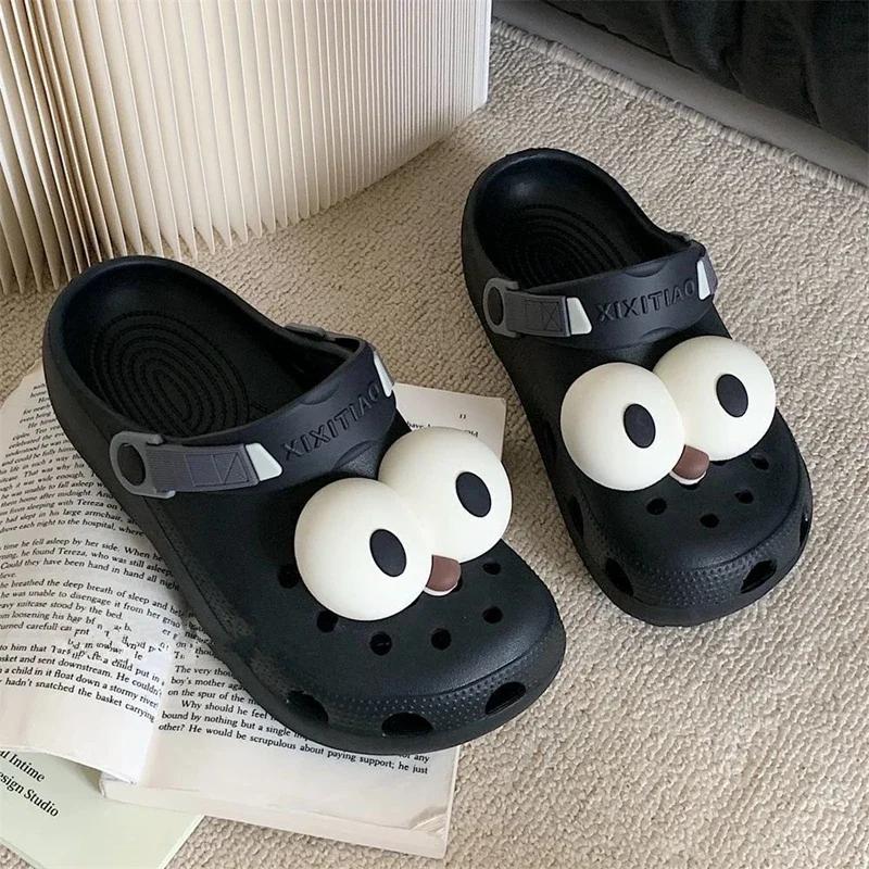

2 Pcs DIY Shoe Buckles Slipper Accessories Cute Big Eyed Hole Shoe Charms Cartoon Funny Fun Shoes Decoration Fashion Accessories