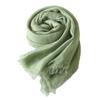 Used [New] Stole Gauze Linen 100% Large Size Spring Summer Summer Use Shawl Hemp Scarf Unisex UV Cut Made In India [.a All Over the World] (Khaki