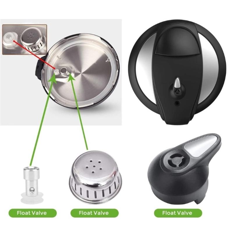 Schnellkochtopfventile Ersatzset Sicherheitsventile Set Schwimmerventile Dichtungsringe Geeignet für 3QT 5QT 6QT Modelle