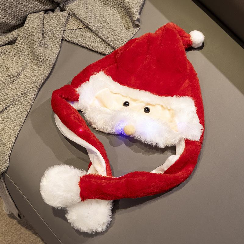 Santa Elk Airbag Plush Hat Cartoon Cute Christmas Ornaments Party Dress Up Event Gifts