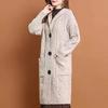Large Size Autumn Winter Hooded Big Pocket KnittingJacket Women's Cardigan Sweater Coat Elegant Female Long Sweater