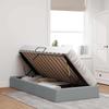 Ottoman Bed Frame with Storage Light Gray 100 X 200 Cm Fabric